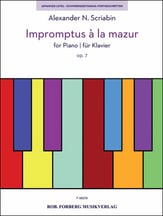 Impromptus a la Mazur, Op. 7 piano sheet music cover